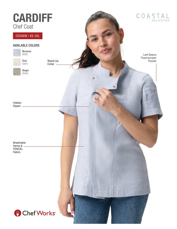 CARDIFF WOMENS CHEF COAT