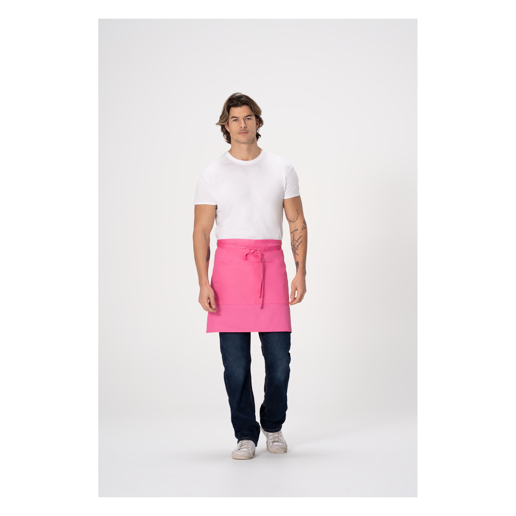 Buy hot-pink HALF BISTRO APRON