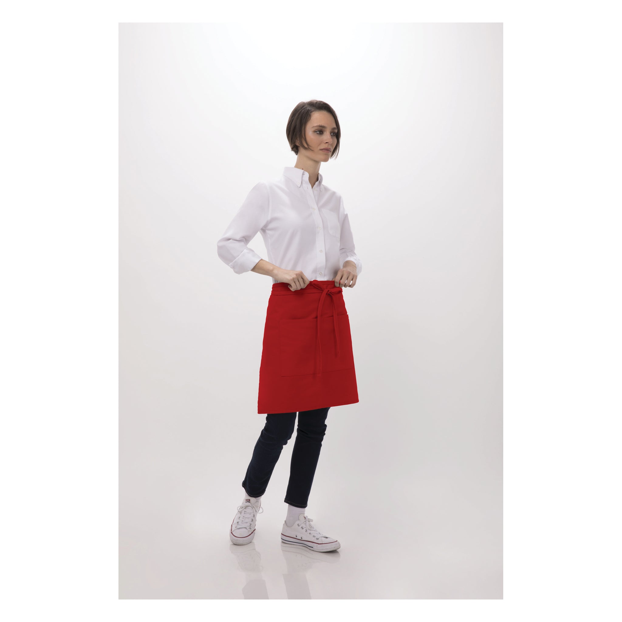 Buy red HALF BISTRO APRON