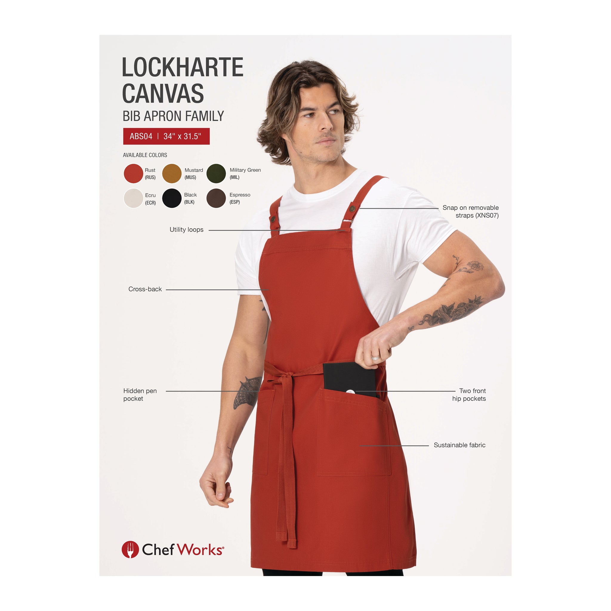 STRAPS FOR LOCKHARTE BIB APRON
