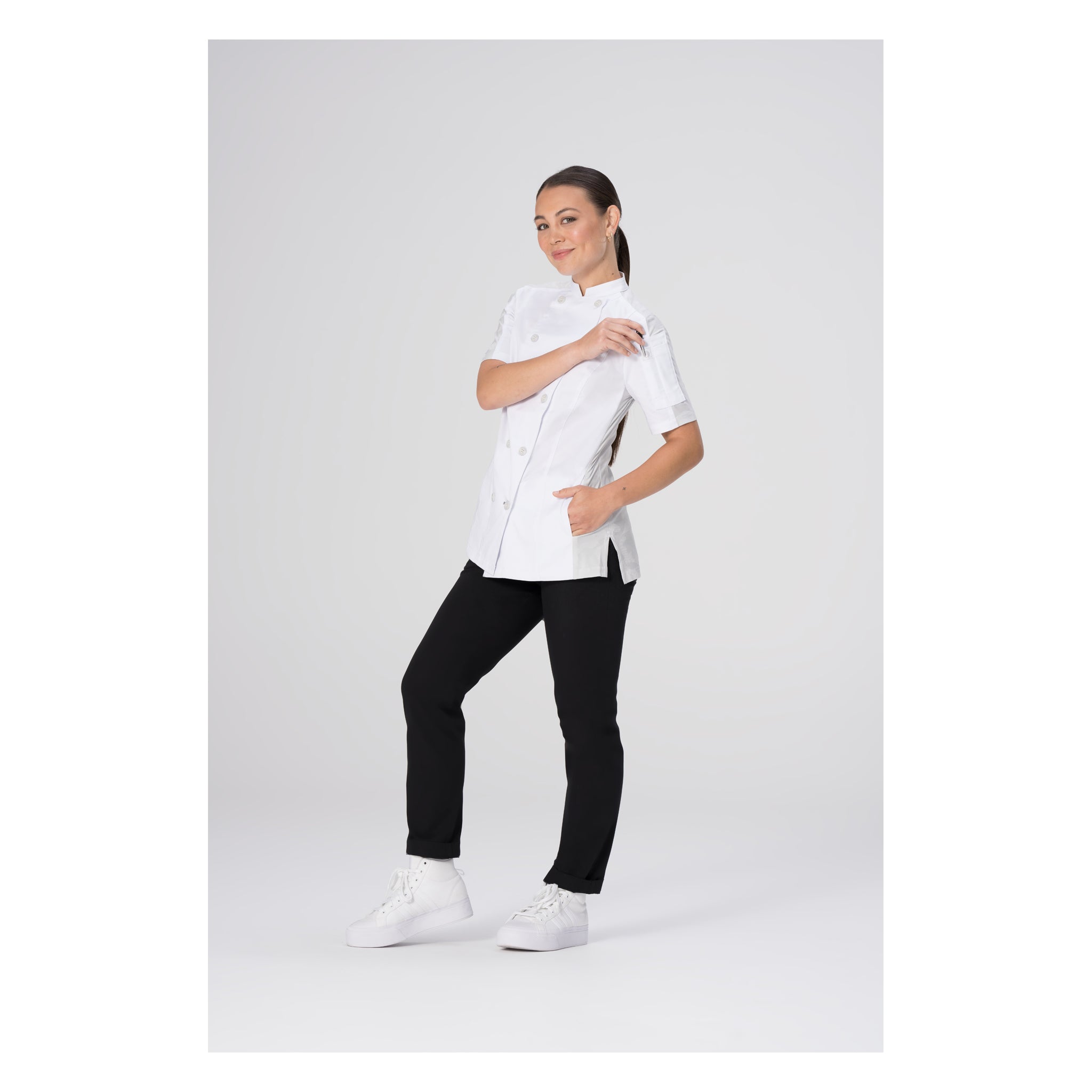 MOJAVE WOMENS CHEF COAT S/S