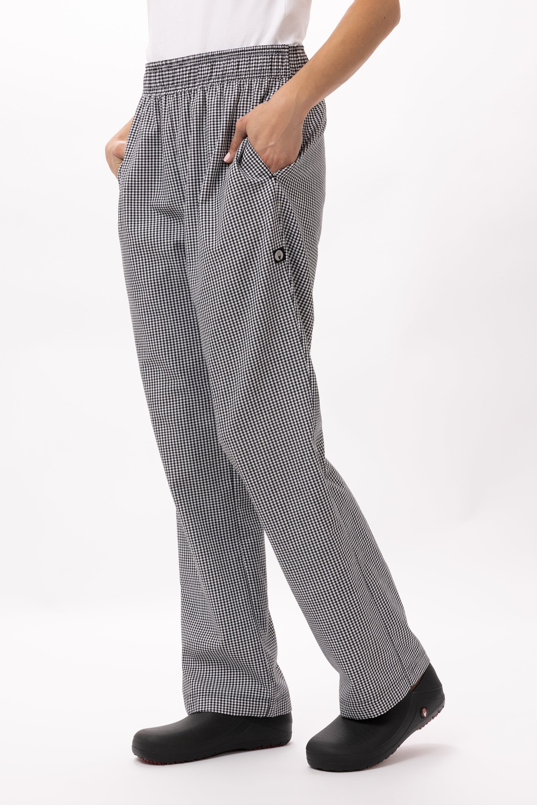 Buy black-check ESSENTIAL BAGGY CHEF PANTS WOMENS
