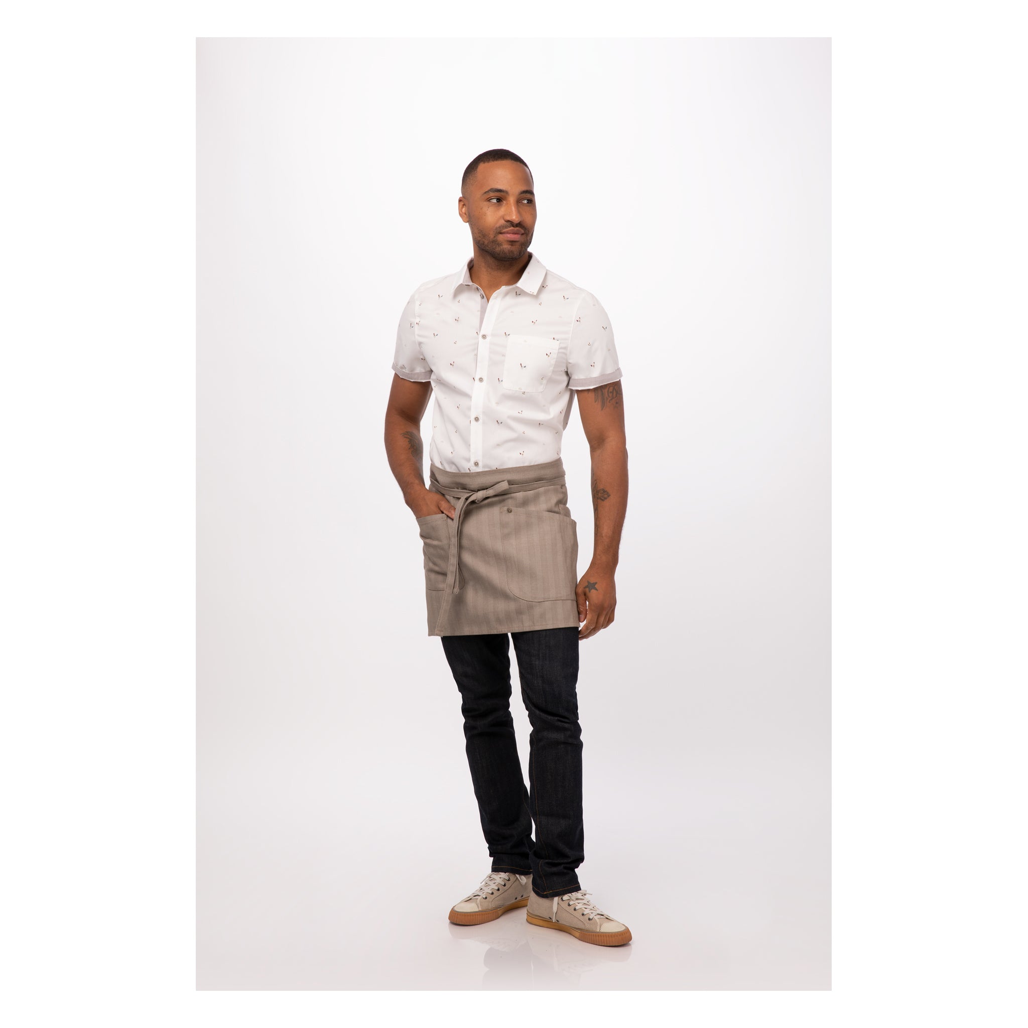 Buy taupe SEATTLE HALF BISTRO APRON