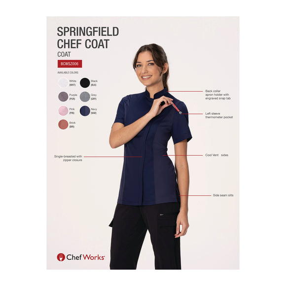 SPRINGFIELD WOMENS CHEF COAT