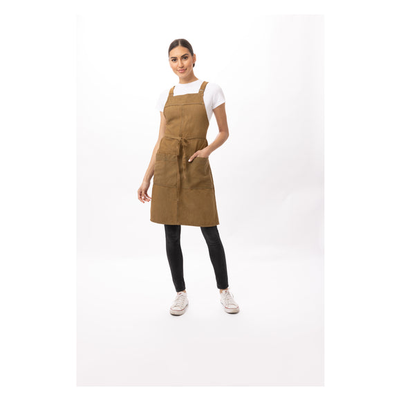 UPTOWN CROSS-BACK BIB APRON