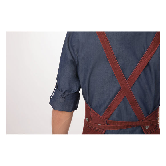 UPTOWN CROSS-BACK BIB APRON