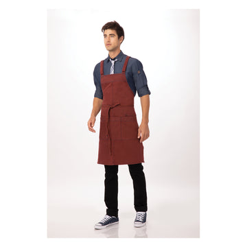 UPTOWN CROSS-BACK BIB APRON - 0