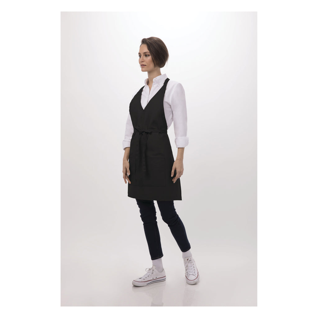 V-NECK TUXEDO APRON