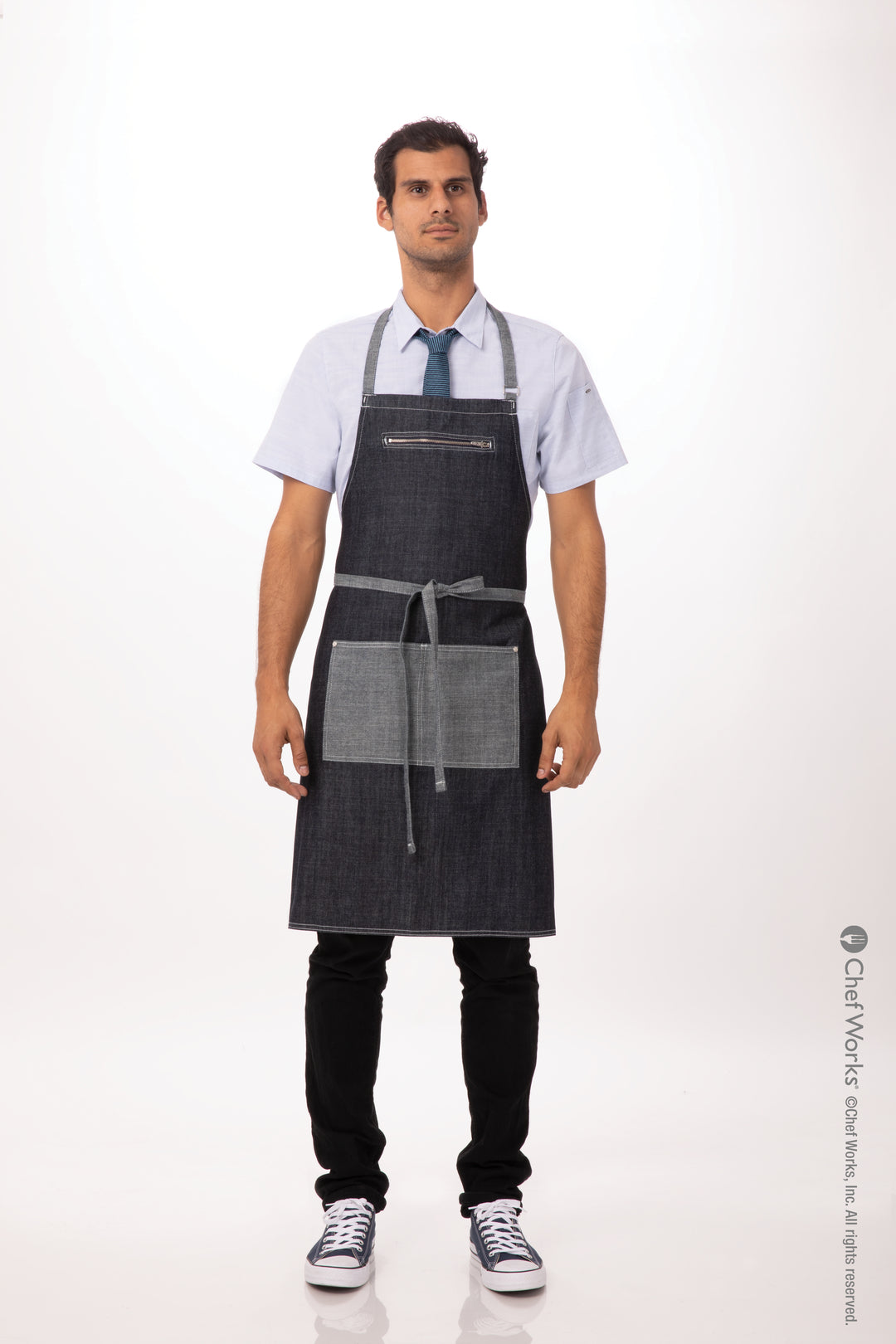 Buy indigo-blue MANHATTAN BIB APRON