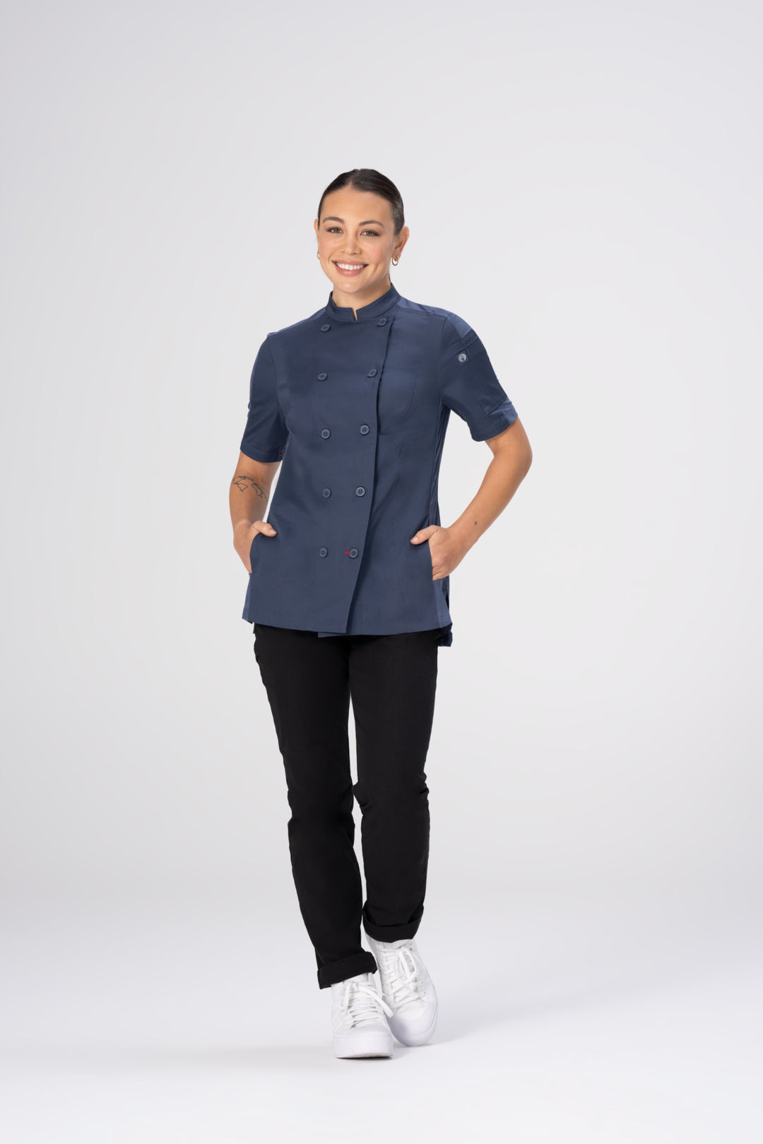 Buy air-force-blue MOJAVE WOMENS CHEF COAT S/S