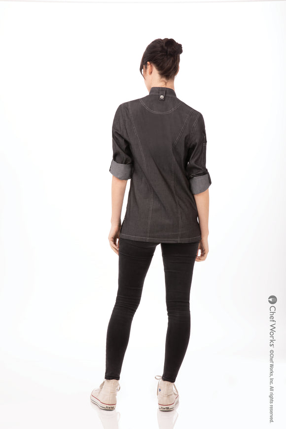 GRAMERCY WOMENS DENIM CHEF COAT BLACK Chef Works South Africa